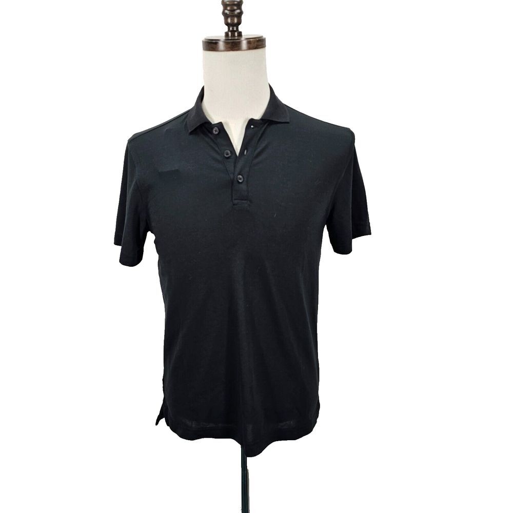 Outdoor Voices Birdie Polo Shirt Mens‎ XXS Short Sleeve Button Front Black NWT